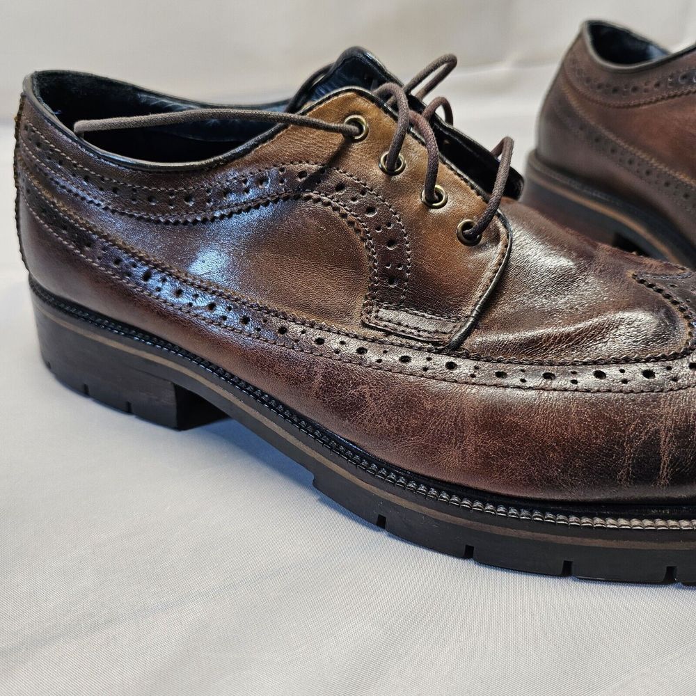 Johnston Murphy Mens XC Flex wingtip‎ Sheepskin Dress Shoe 20-5512 US Size 10 M - Picture 6 of 16